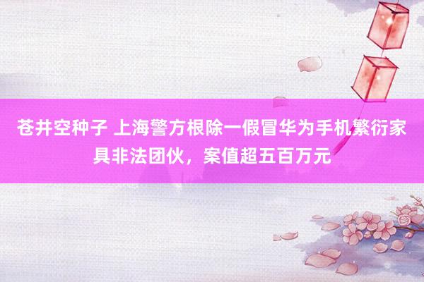 苍井空种子 上海警方根除一假冒华为手机繁衍家具非法团伙，案值超五百万元