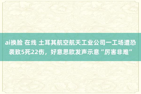 ai换脸 在线 土耳其航空航天工业公司一工场遭恐袭致5死22伤，好意思欧发声示意“厉害非难”