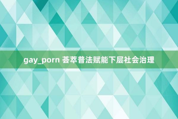 gay_porn 荟萃普法赋能下层社会治理