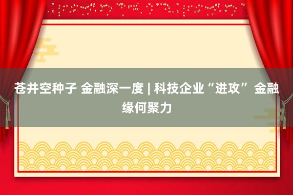 苍井空种子 金融深一度 | 科技企业“进攻” 金融缘何聚力