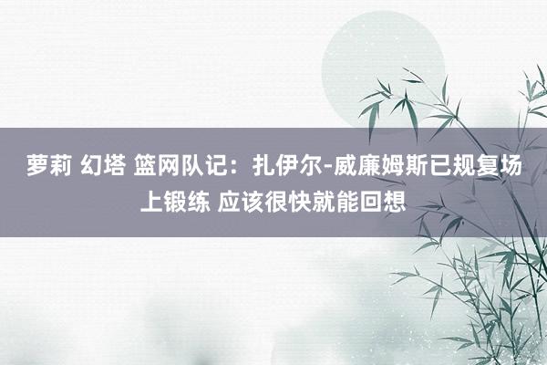 萝莉 幻塔 篮网队记：扎伊尔-威廉姆斯已规复场上锻练 应该很快就能回想