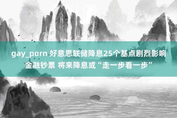 gay_porn 好意思联储降息25个基点剧烈影响金融钞票 将来降息或“走一步看一步”