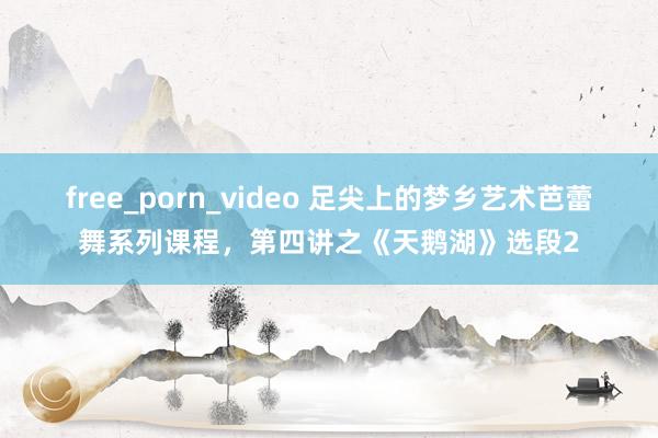 free_porn_video 足尖上的梦乡艺术芭蕾舞系列课程，第四讲之《天鹅湖》选段2