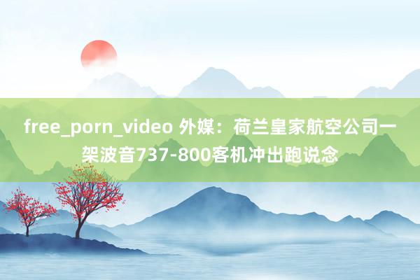 free_porn_video 外媒：荷兰皇家航空公司一架波音737-800客机冲出跑说念