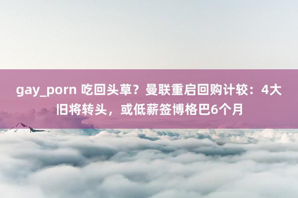 gay_porn 吃回头草？曼联重启回购计较：4大旧将转头，或低薪签博格巴6个月
