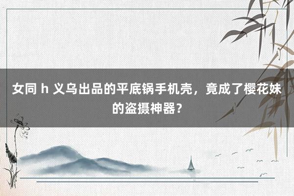女同 h 义乌出品的平底锅手机壳，竟成了樱花妹的盗摄神器？