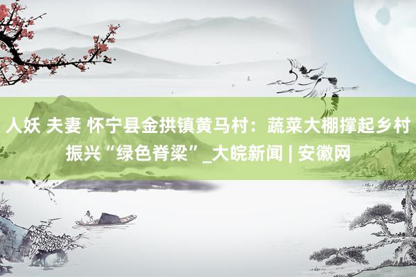 人妖 夫妻 怀宁县金拱镇黄马村：蔬菜大棚撑起乡村振兴“绿色脊梁”_大皖新闻 | 安徽网