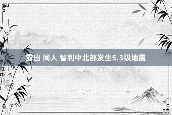 露出 同人 智利中北部发生5.3级地震