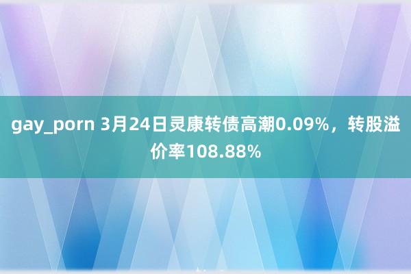 gay_porn 3月24日灵康转债高潮0.09%，转股溢价率108.88%