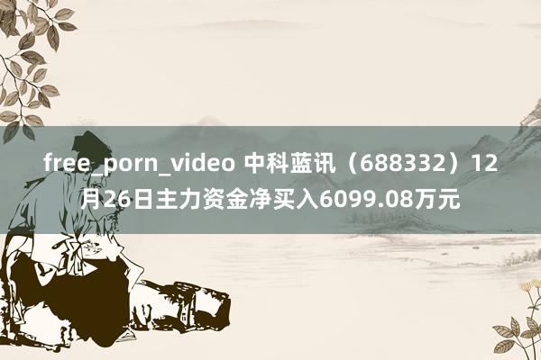 free_porn_video 中科蓝讯（688332）12月26日主力资金净买入6099.08万元
