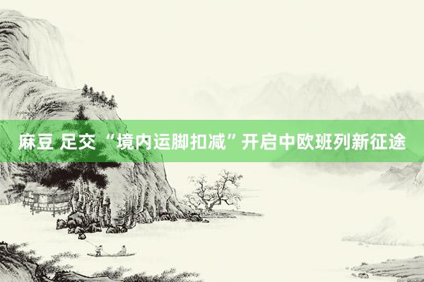 麻豆 足交 “境内运脚扣减”开启中欧班列新征途
