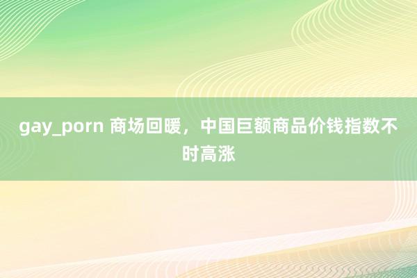 gay_porn 商场回暖，中国巨额商品价钱指数不时高涨