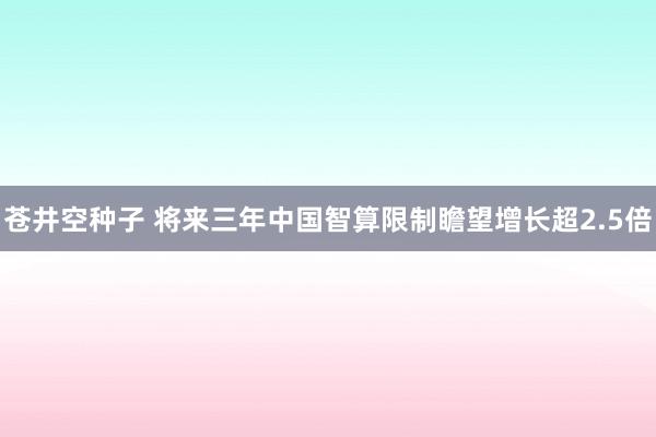 苍井空种子 将来三年中国智算限制瞻望增长超2.5倍