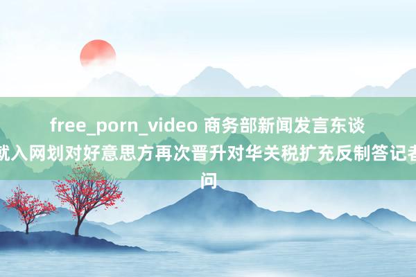free_porn_video 商务部新闻发言东谈主就入网划对好意思方再次晋升对华关税扩充反制答记者问